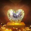 3D Fireworks Colorful Heart Night Light