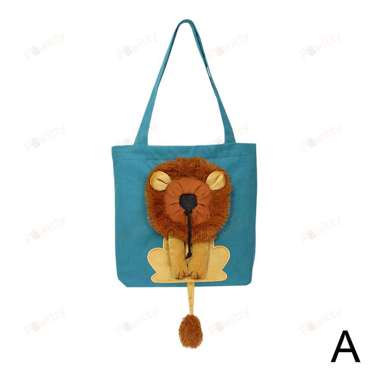 Soft Pet Carriers Lion Design Portable Breathable Bag Travel Zippers Cat Dog Outgoing Safety Handbag Pet Bag