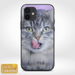 Custom Cat Print iPhone 12 Case