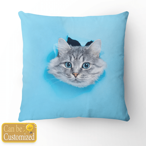 Custom Cat Print Pillow Case Cover