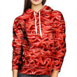Minced Meat Womens A1654 3D Pullover Printed Over Unisex Hoodie