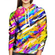 Color Party Womens A1489 3D Pullover Printed Over Unisex Hoodie