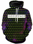 I Need Space B2595 3D Pullover Printed Over Unisex Hoodie