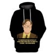 Pull Over Dwight Schrute B4946 3D Pullover Printed Over Unisex Hoodie