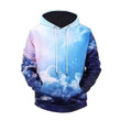 White Clouds Blue Sky Skateboard Bright Day B1168 3D Pullover Printed Over Unisex Hoodie