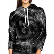 Horoscope Circle Womens A2230 3D Pullover Printed Over Unisex Hoodie