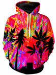 Miami Trees B2486 3D Pullover Printed Over Unisex Hoodie