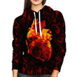 Geometric Heart Womens A2648 3D Pullover Printed Over Unisex Hoodie