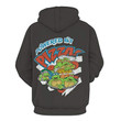 Unisex Teenage Mutant Ninja Turtles Hoodies - Black Pizza Turtle 3D Print Hooded Pullover Sweatshirt
