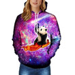 Starry Night Funny Panda B1441 3D Pullover Printed Over Unisex Hoodie