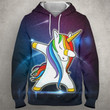 Unicorn 0392 A4346 3D Pullover Printed Over Unisex Hoodie