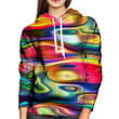 Swirly Womens A2557 3D Pullover Printed Over Unisex Hoodie