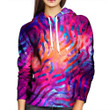 Galaxy Lines Womens A2583 3D Pullover Printed Over Unisex Hoodie