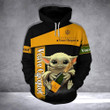 Veuve Clicquot Baby Yoda 3D Hoodie All Over Printed Hoodie