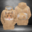 Funny Hamster Back And Front View Hoodie Bt11