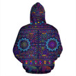 Elephant Colorful Indian Print Pullover Hoodie