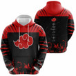 Naruto Akatsuki Red Cloud Logo For Fan 3D T Shirt Hoodie Sweater Jersey Hoodie Model A23812