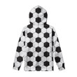 Soccer Ball Texture Print Pullover Hoodie