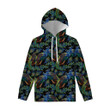 Embroidery Peacock Pattern Print Pullover Hoodie