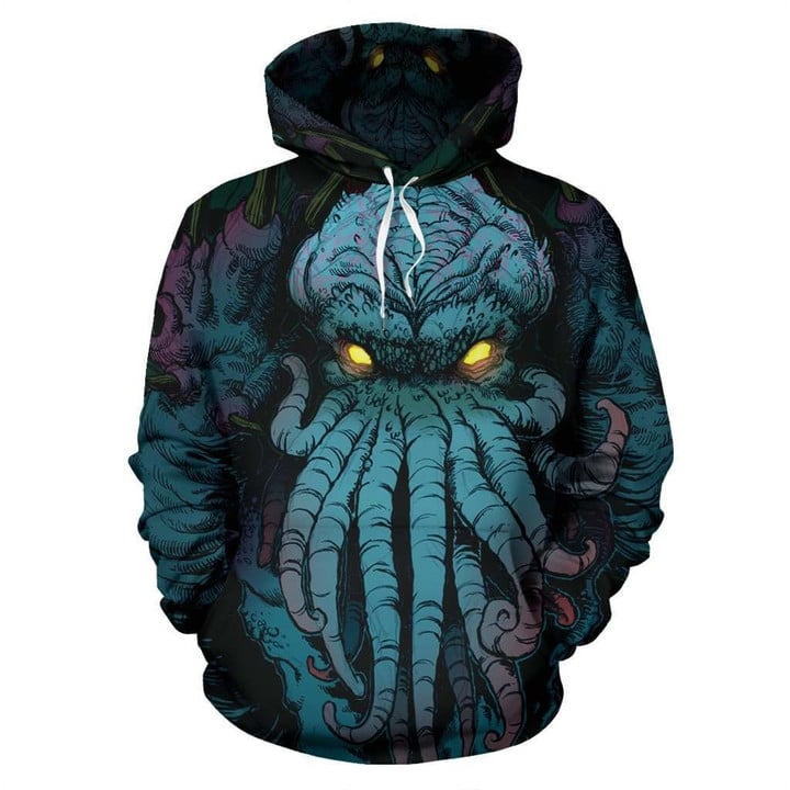 Cthulhu B405 3D Pullover Printed Over Unisex Hoodie