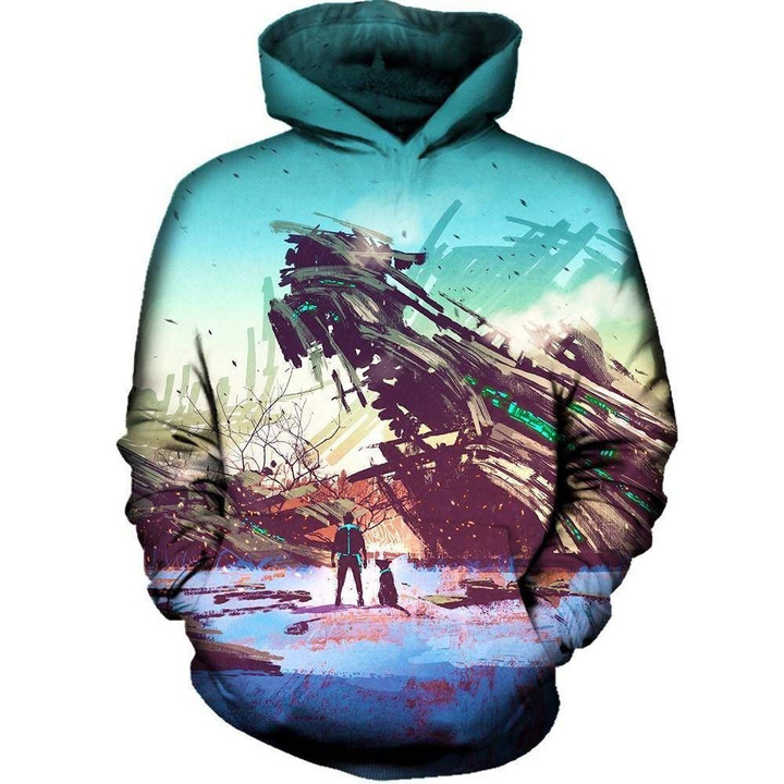 No Escape A1799 3D Pullover Printed Over Unisex Hoodie
