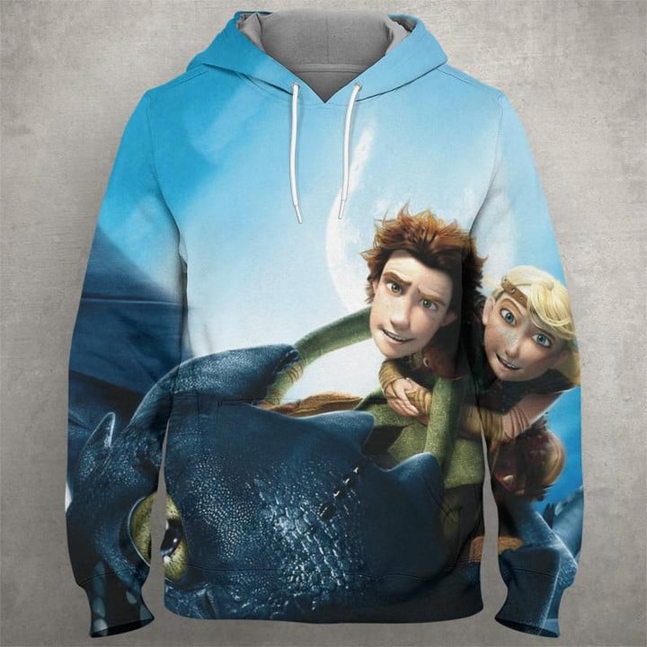 How To Train Your Dragon 0056 A1098 3D Pullover Printed Over Unisex Hoodie