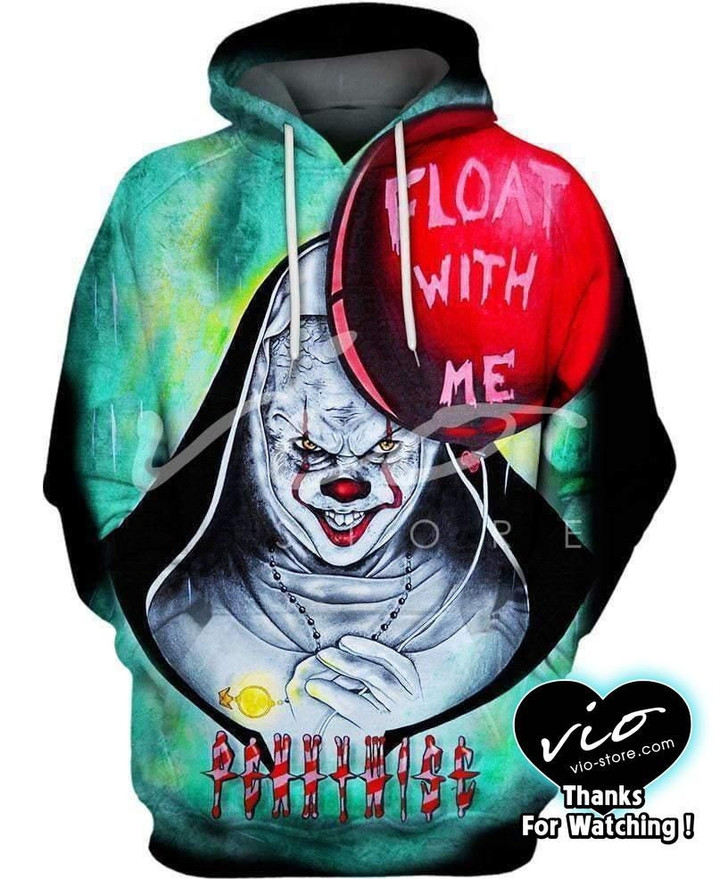 Wanna Balloon Art#1015 3D Pullover Printed Over Unisex Hoodie