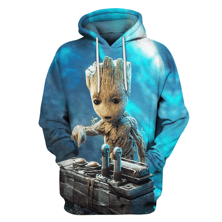 Pull Over Groot B4880 3D Pullover Printed Over Unisex Hoodie