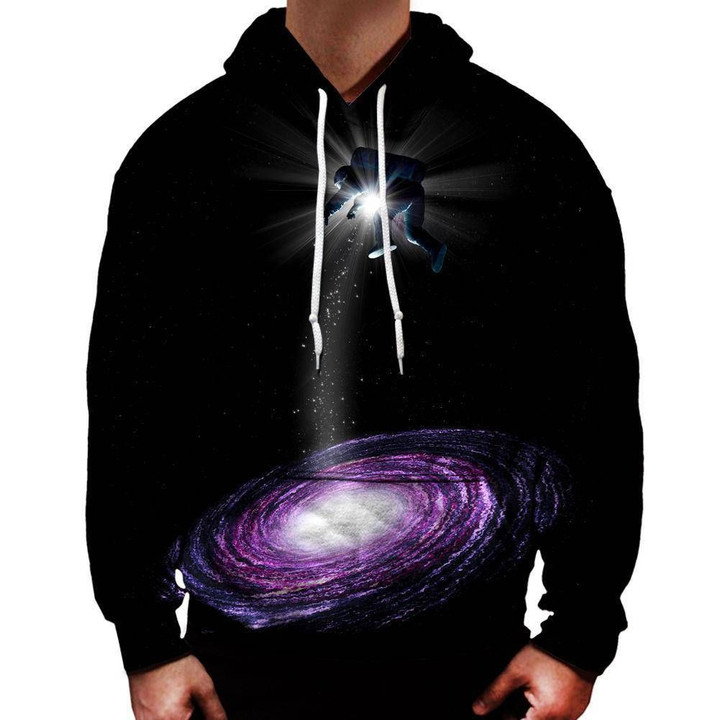 Purple-Astro A1271 3D Pullover Printed Over Unisex Hoodie