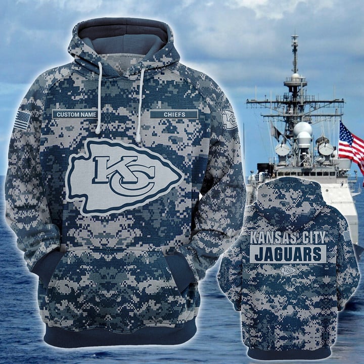 Personalized Your Name-NFL16-Kansas City Chiefs – U.S. Navy NWU Camouflage T-Shirt, Hoodie, Sweatshirt…Gifts for Veterans Day, Veterans Gifts, Christmas Gifts, Gift for Christmas
