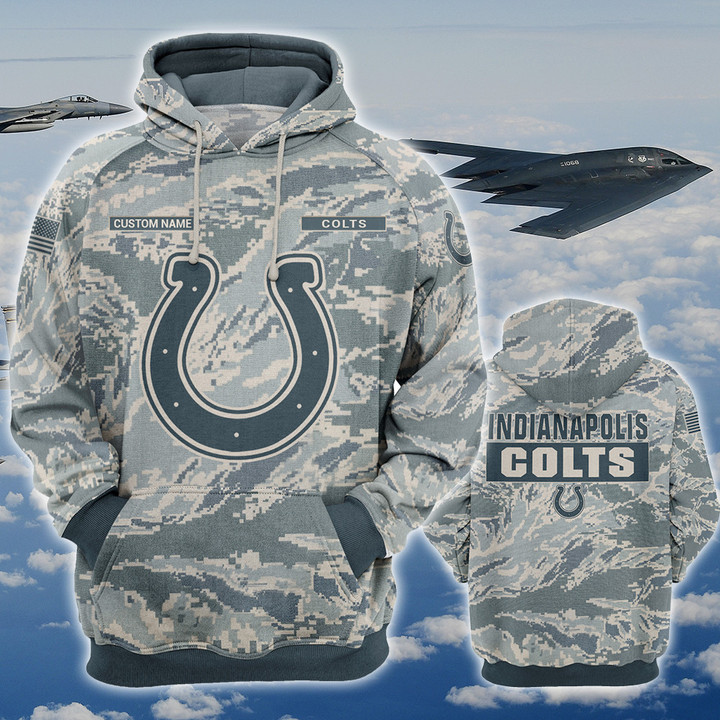 Personalized Your Name-NFL14-Indianapolis Colts – U.S. Air Force ABU Camouflage T-Shirt, Hoodie, Sweatshirt…Gifts for Veterans Day, Veterans Gifts, Christmas Gifts, Gift for Christmas