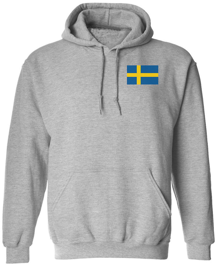Sweden Flag Embroidered Logo - Hoodie Hooded Sweatshirt