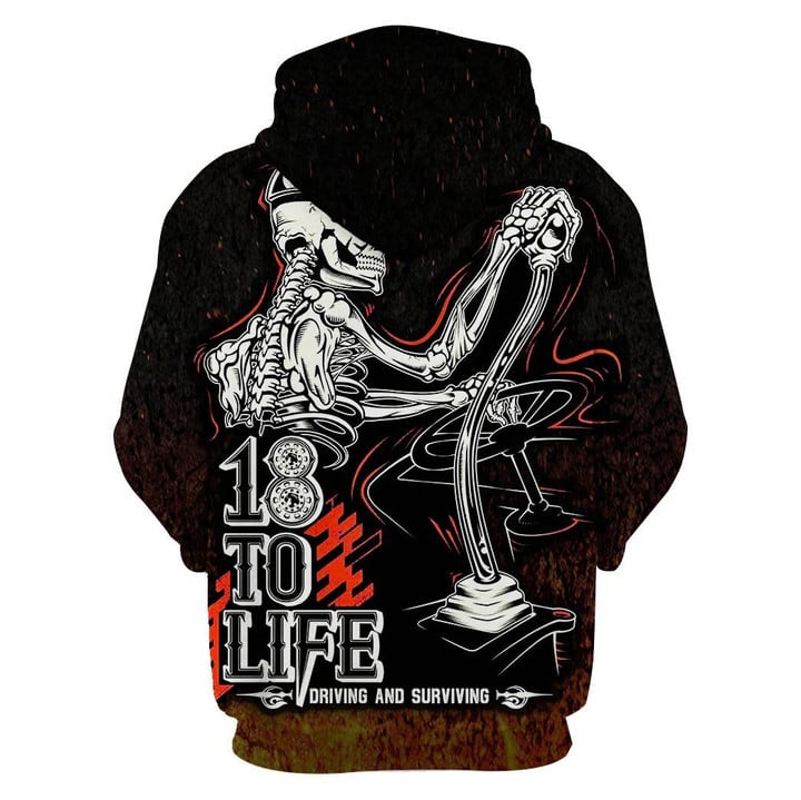 18 To Life Driving And Surviving Hoodie TN8382