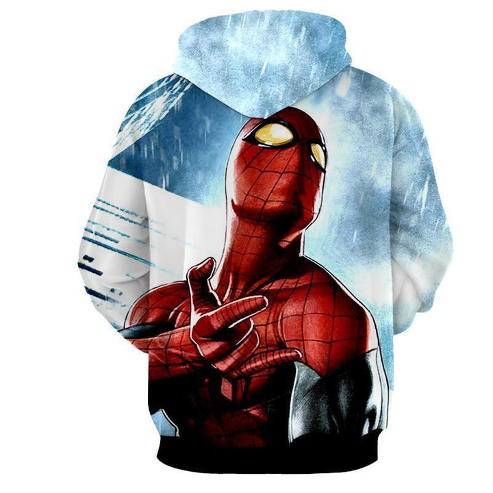 Spiderman In Snow Fall 3D Hoodie - Jacket TN32320
