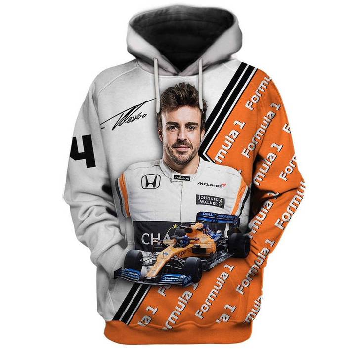 Fernando Alonso F1 3D Hoodie All Over Printed Hoodie