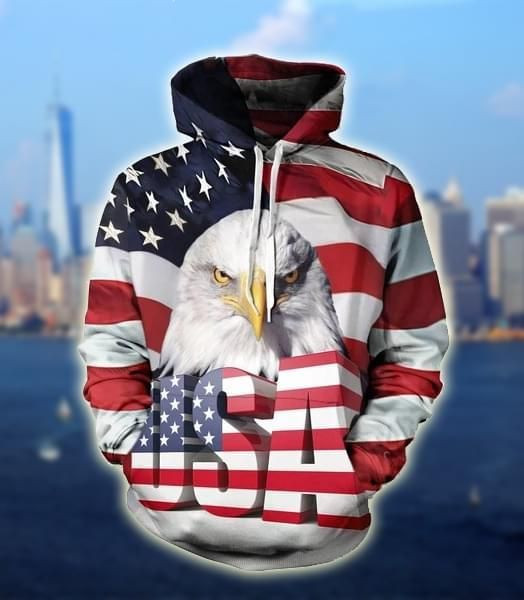 Usa eagle american flag 3D t shirt hoodie sweater
