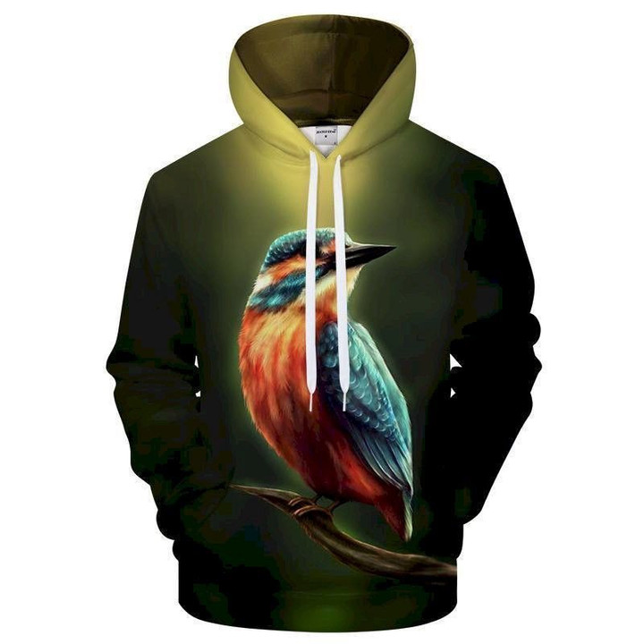 Kingfisher In The Dark 3D Sweatshirt Hoodie Pullover Custom