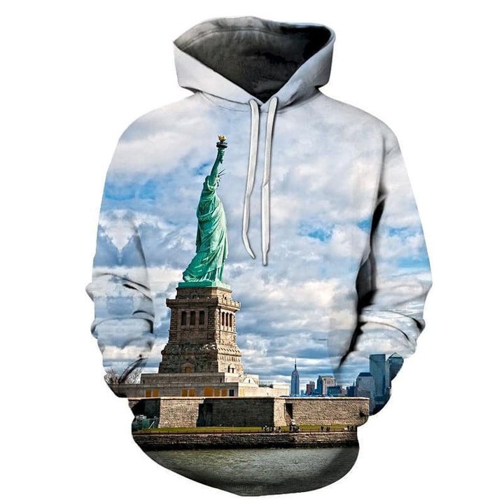 Liberty In New York 3D Sweatshirt Hoodie Pullover Custom