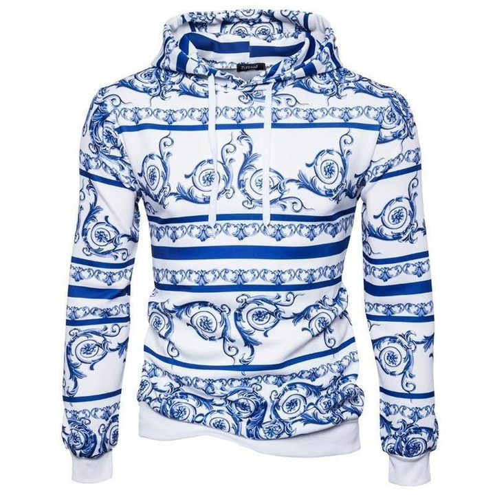 Cool Custom Hoodie Chinese Style Blue And White Porcelain Hoodie A613 3D Full Print Hoodies For Men, Hoodies For Women