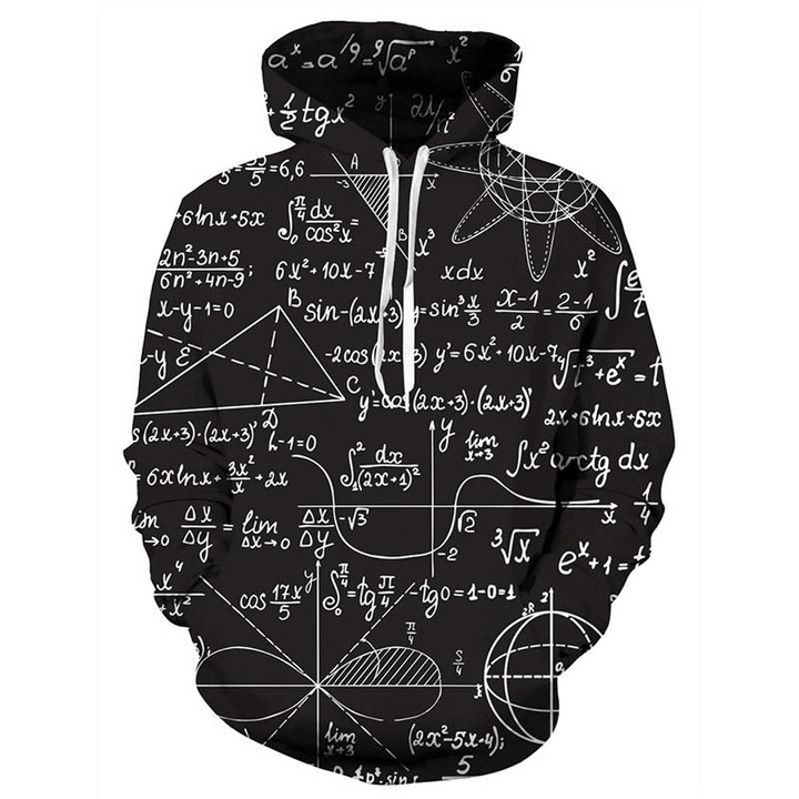 Printing Math Winter Tracksuits Art#1459 3D Pullover Printed Over Unisex Hoodie
