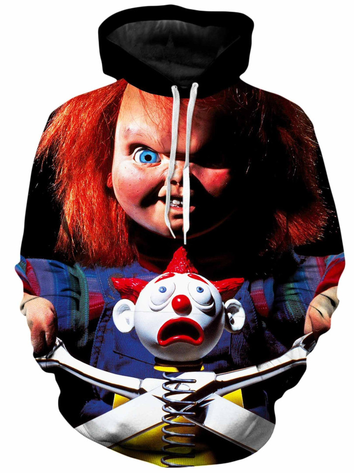 Chucky B2528 3D Pullover Printed Over Unisex Hoodie