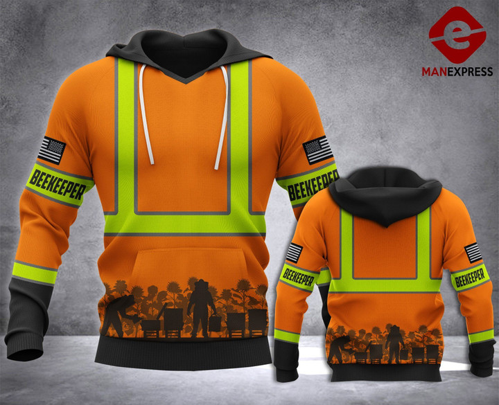 Beekeeper safety vest USA LMT Unisex 3D Hoodie All Over Print HJAWA