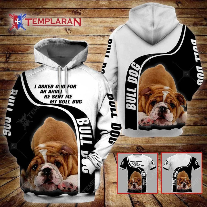 Bull Dog Unisex 3D Hoodie All Over Print OUAQP