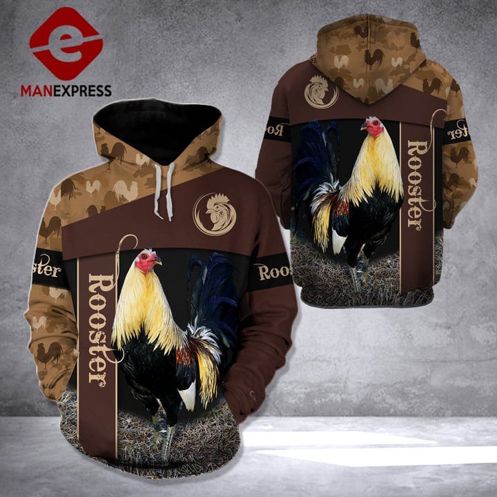 DH ROOSTER CAMO Unisex 3D Hoodie All Over Print HJCLV
