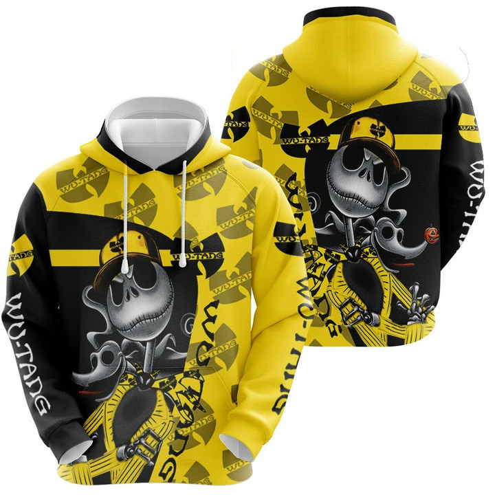 Jack Skellington Wu Tang Clan Halloween Hip Hop 3D Printed 3D T Shirt Hoodie Sweater Jersey Hoodie Model 1561