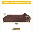 Kopeks Orthopedic Brown Bed With Pillow For Dogs, 50" L X 34" W X 7" H