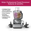 Ninja Professional Food Processor, 850 Watts, 9-Cup Capacity, Auto-iQ Preset Programs, BN600