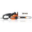 Worx WG304.1 18’’ - 15 Amp Chainsaw, Tool-Free Chain-Tensioning, Chain Brake