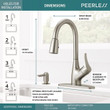 Peerless Apex One Handle Pull-Down Kitchen Faucet With Soap Dispenser In Stainless
