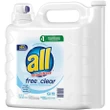 [SET OF 2] - All Liquid Laundry Detergent Free Clear For Sensitive Skin (250 oz.,166 loads)